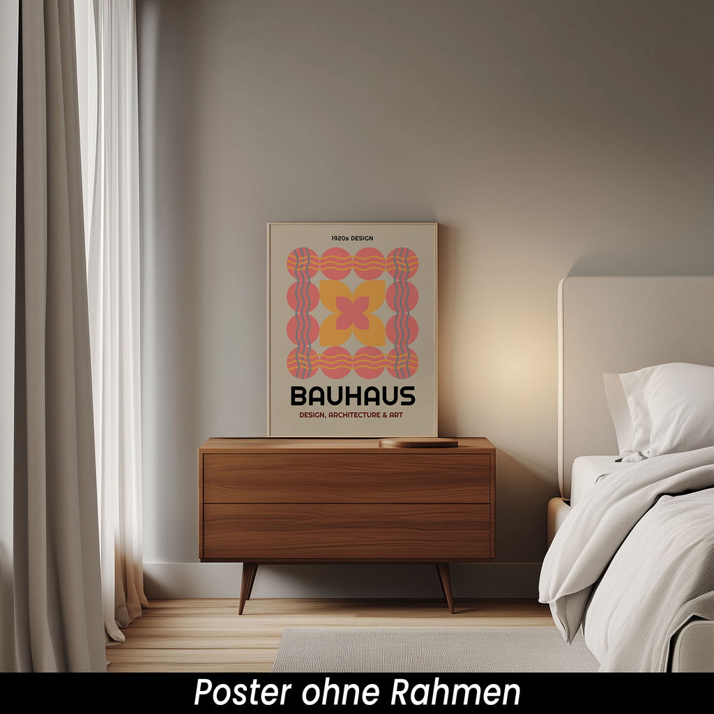 Bauhaus Poster 1920er Design - Geometrische Wandbild | Abstrakte Wanddeko auf halbmattem Papier