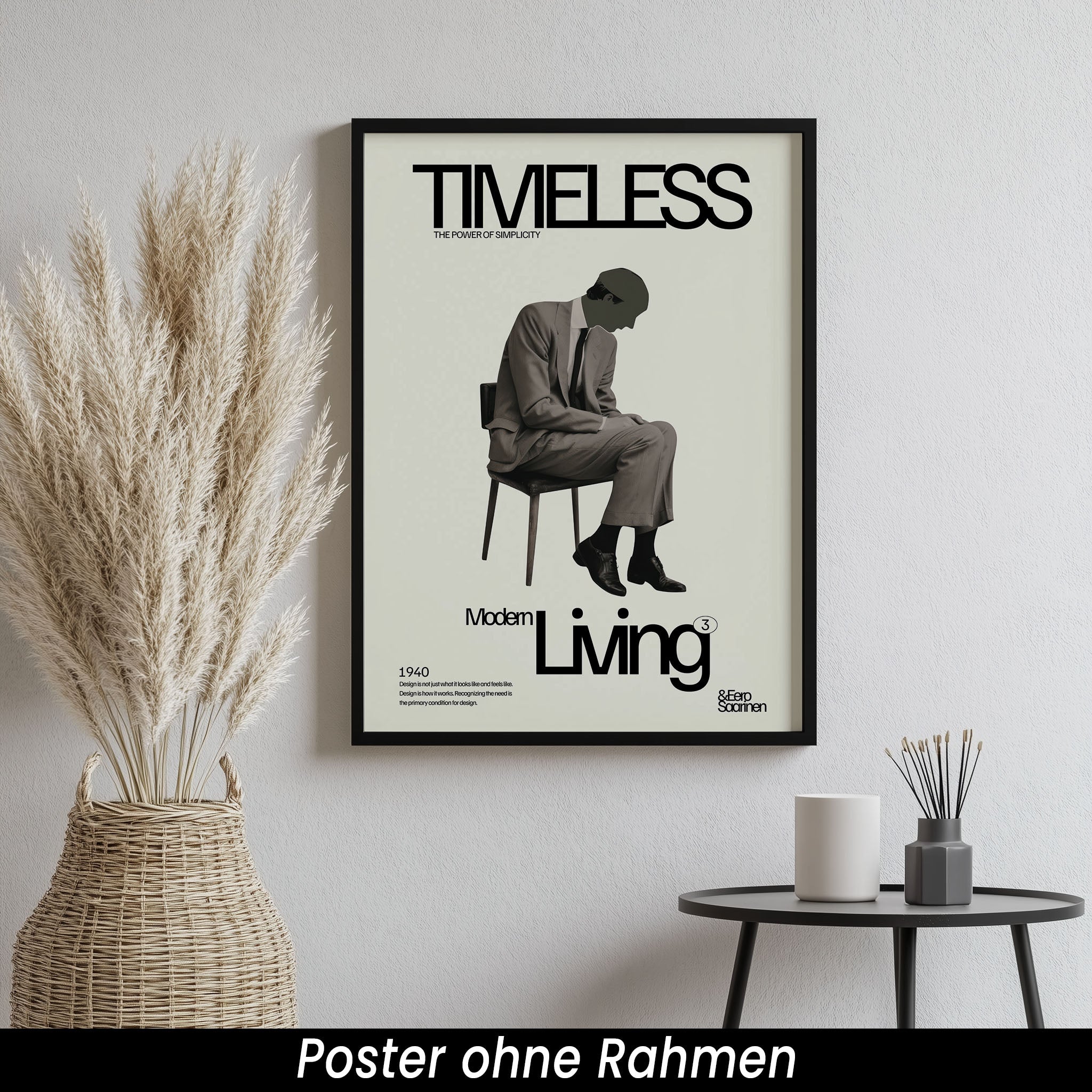 Modernes Poster - Minimalistisches Wandbild mit Mid Century Typografie | Zeitlose Wanddeko auf halbmattem Papier
