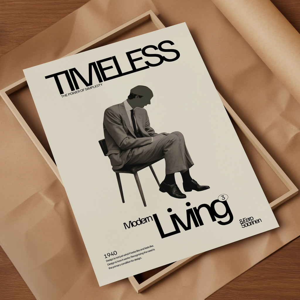 Modernes Poster - Minimalistisches Wandbild mit Mid Century Typografie | Zeitlose Wanddeko auf halbmattem Papier