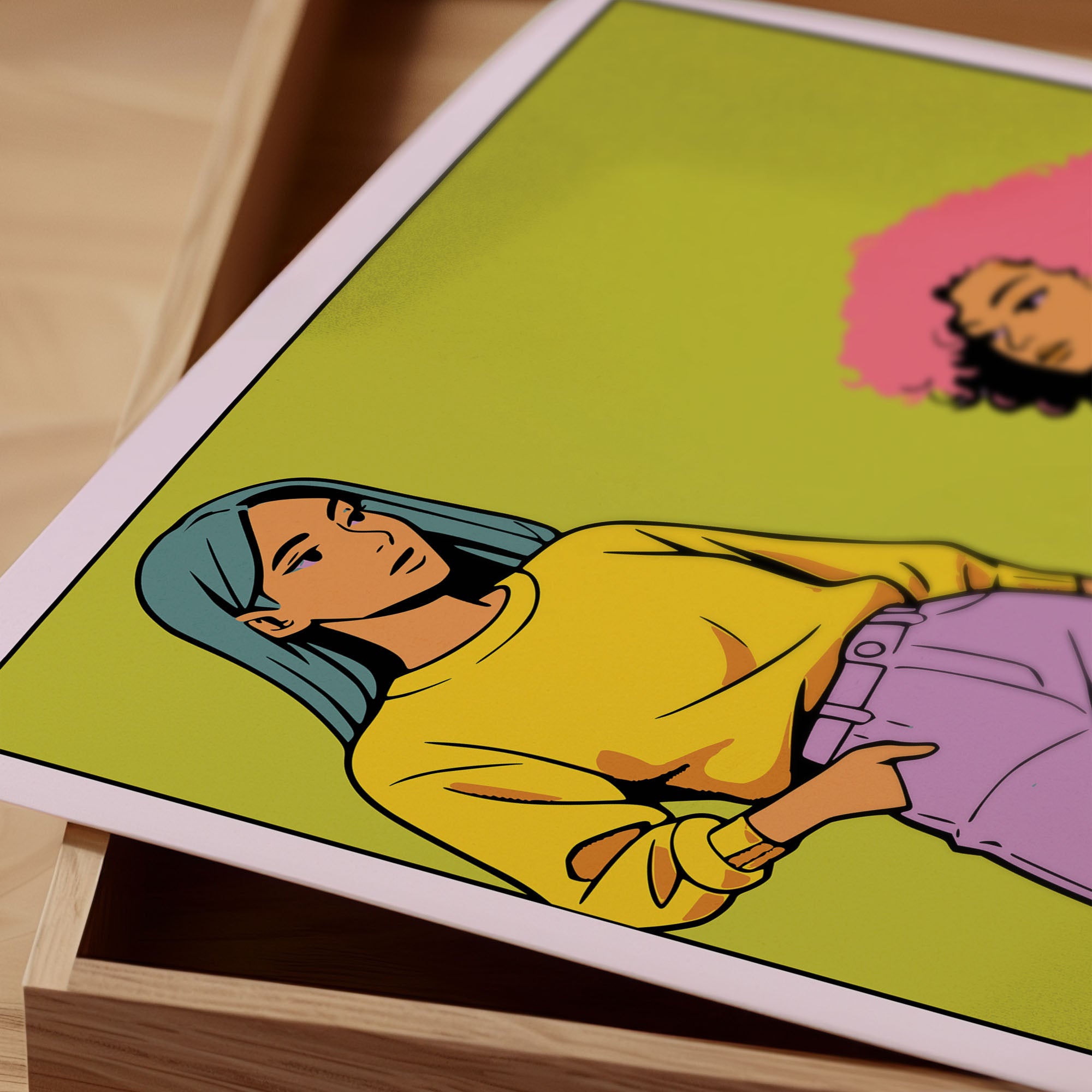 Retro Mode Poster - Pop Art Wanddeko mit kräftigen bunten Farben | Modernes Wandbild auf halbmattem Papier