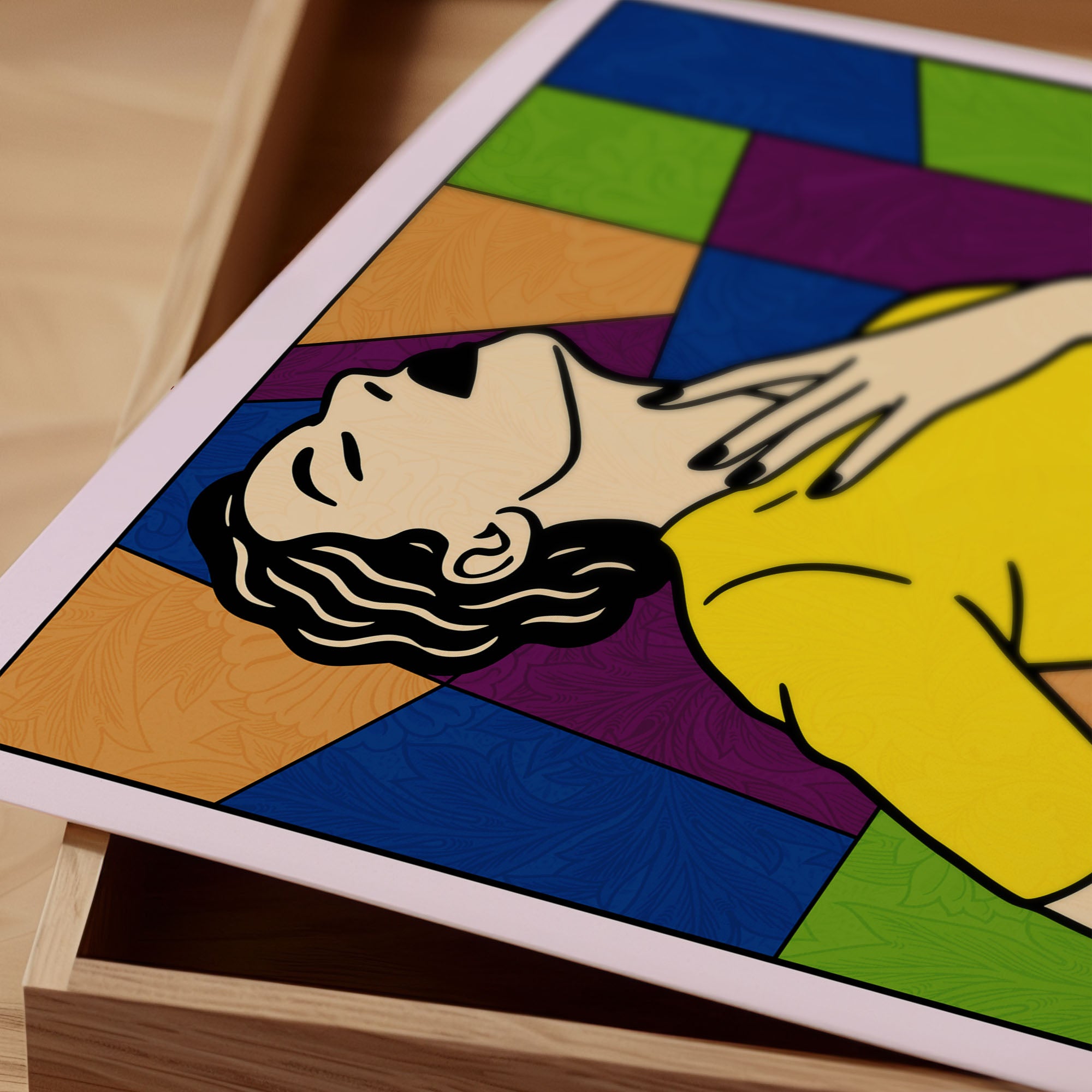 Retro Poster - Pop Art Wandbild Bunte Frauen Illustration | Moderne Wanddeko auf halbmattem Papier